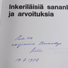 Inkeriläisiä sananlaskuja ja arvoituksia (signeerattu, te... - pikkukuva 3