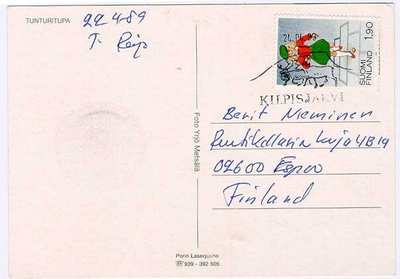 Kilpisjärvi matkailuleima Cept-89 1,90 kauni kortti