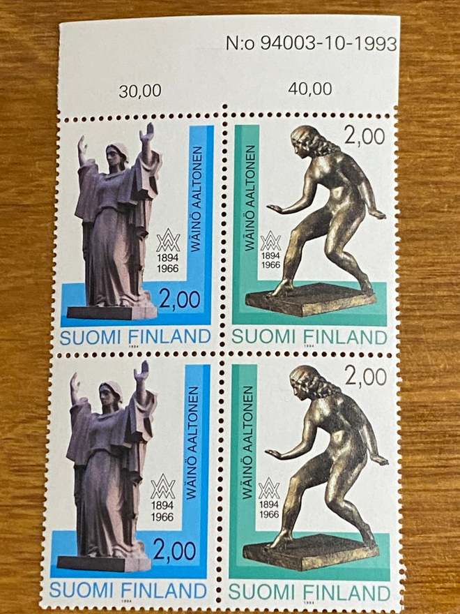 VÄINÖ AALTONEN 1894-1966 NELIÖ NUMERO MARGINAALILLA**
