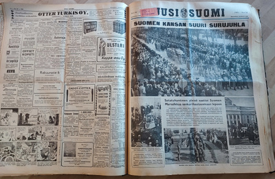 Järkälemäinen UUSI SUOMI 1951 neljännesvuosikertasidos