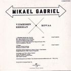 Mikael Gabriel - Viimeisen Kerran / Kovaa (CDr, Single, Prom - pikkukuva 2