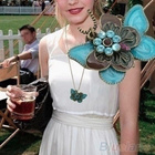 1275 . Retro Butterfly Crystal Kauniit Perhoset .. Kaulakoru - pikkukuva 2