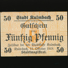 Saksa Notgeld 50 Pfennig, Kulmbach 11.10.1918 - pikkukuva 1