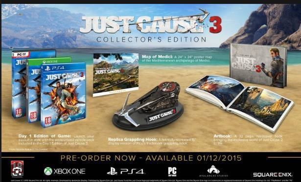 JUST CAUSE 3 collectors edition SEALED  - HEAD HUNTER STORE.