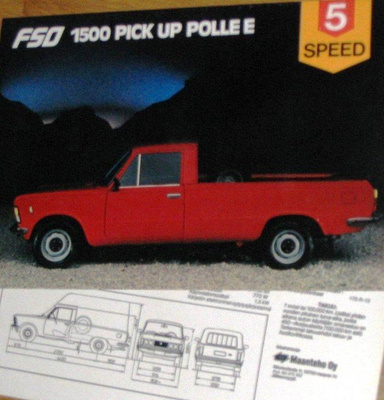 1989 Polski Fiat 1500 Pickup "Polle" esite - suom  KUIN UUSI