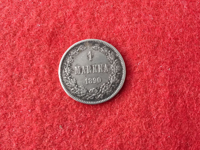 1. MARKKAA 1890. HOPEAA. SUOMI