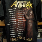 ANTHRAX WORLD TOUR 2018 UUSI KIERTUE T-PAITA S-KOKO - pikkukuva 2