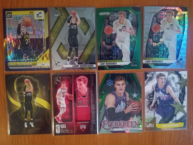 Lauri Markkanen kortteja alk. 2€ kpl (lista)