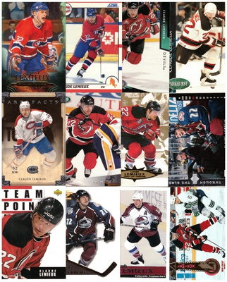 12 x GLAUDE LEMIEUX Avalance Canadiens Devils