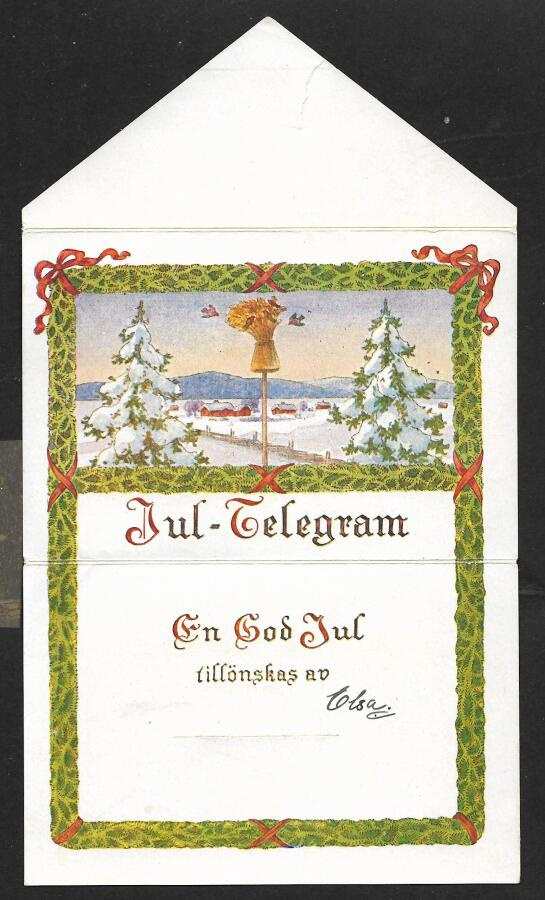 Joulusähke - lyhde talvimaisemassa