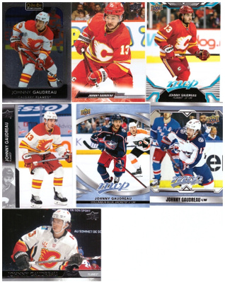 7 x JOHNNY GAUDREAU Flames, Blue Jackets