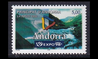 Andorra Fr 526 ** Maailmannäyttely EXPO Lissabon (1998)