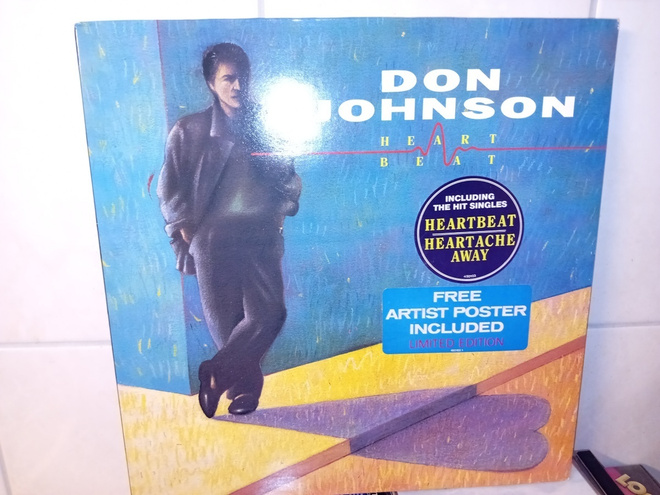 LP Don Johnson  : Heartbeat ( + poster ) SIS POSTIKULU