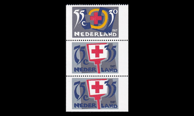 Alankomaat 1323-5hb2 ** Punainen risti vihkomerkit (1987)