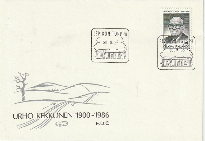 1986 UKK FDC-kirje LepikonTorpan leimalla