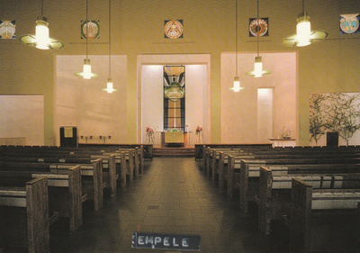 KIRKKOKORTTI - KEMPELEEN KIRKKO - SISÄKUVA