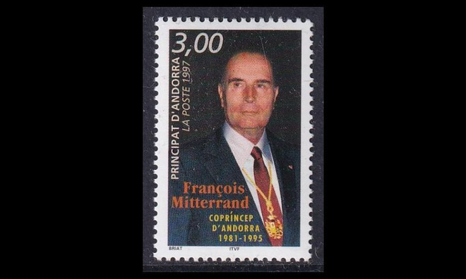 Andorra Fr 505 ** Presidentti François Mitterrand (1997)