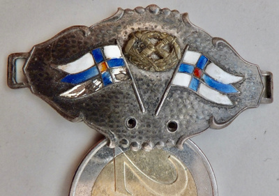 VANHA Merkki Ranneke KKK Konekiväärikomp Hopeaa 1936