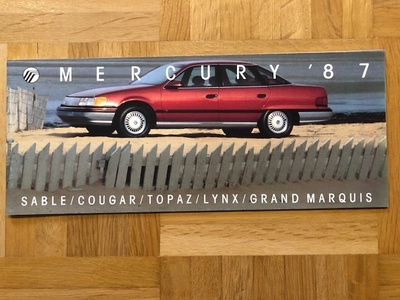 Esite Mercury mallisto 1987: Grand Marquis, Sable, Cougar ym