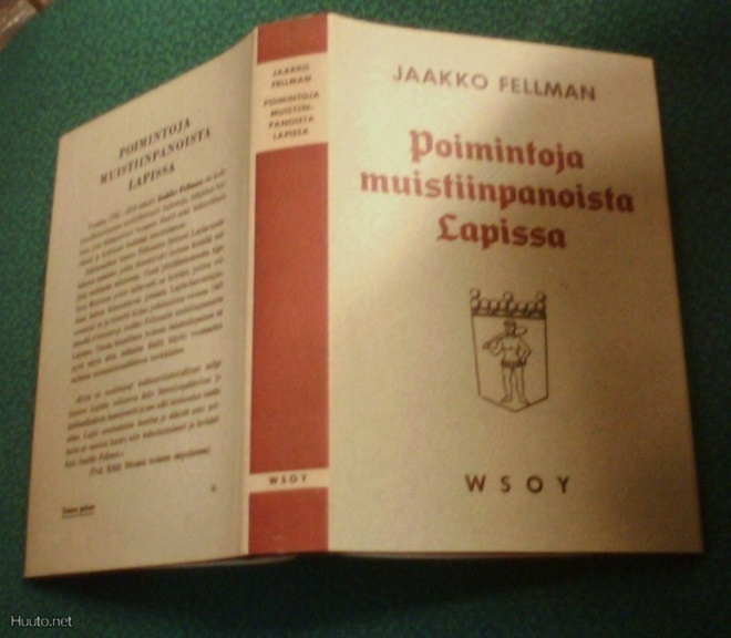 Fellman: Poimintoja muistiinpanoista Lapissa (1961) Sis.pk:t