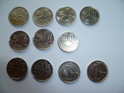 BELGIA vanhoja kolikoita yht. 11 kpl