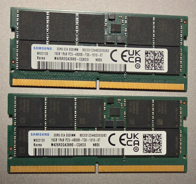 32Gt DDR5 4800 So-Dimm (2x16Gt, Samsung)