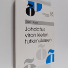 Reet Kasik : Johdatus viron kielen tutkimukseen - pikkukuva 1