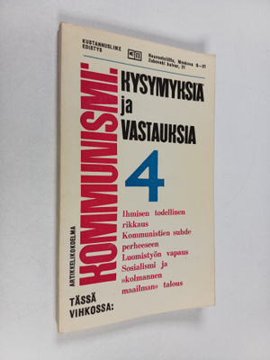 Kommunismi : kysymyksiä ja vastauksia : artikkelikokoelma 4