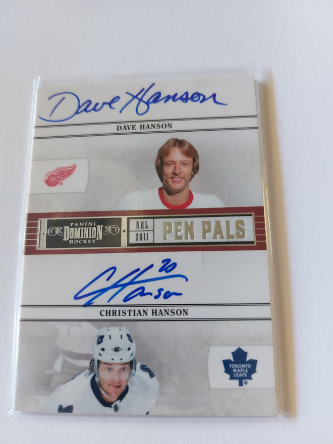 10-11 Dominion Pen Pals #4 Dave Hanson/Christian Hanson /50