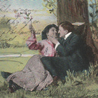 Postikortti, Rakastuneet, vanha vuodelta  1905 Loviisaan - pikkukuva 1