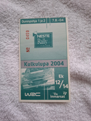 2004 Ouninpohja Ralli Kulkulupa keräilyyn