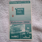 2004 Ouninpohja Ralli Kulkulupa keräilyyn - pikkukuva 1