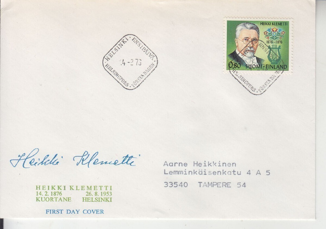 FDC 1976 Heikki Klemetti.