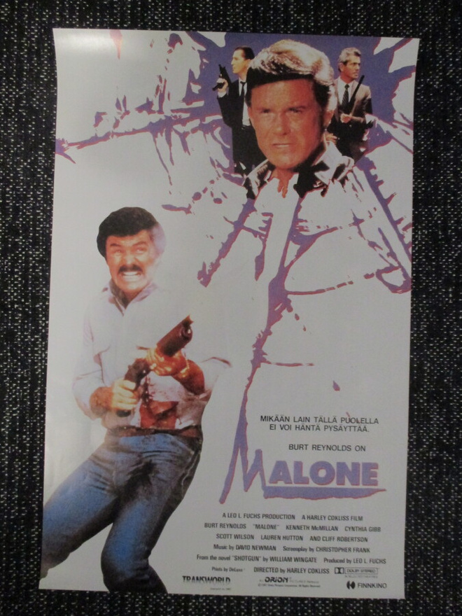 Malone (1987) Burt Reynolds - vanha elokuvajuliste