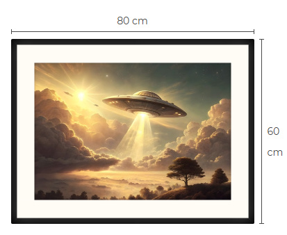 Uusi UFO Sci-Fi Science Fiction taulu 60 cm x 80 cm