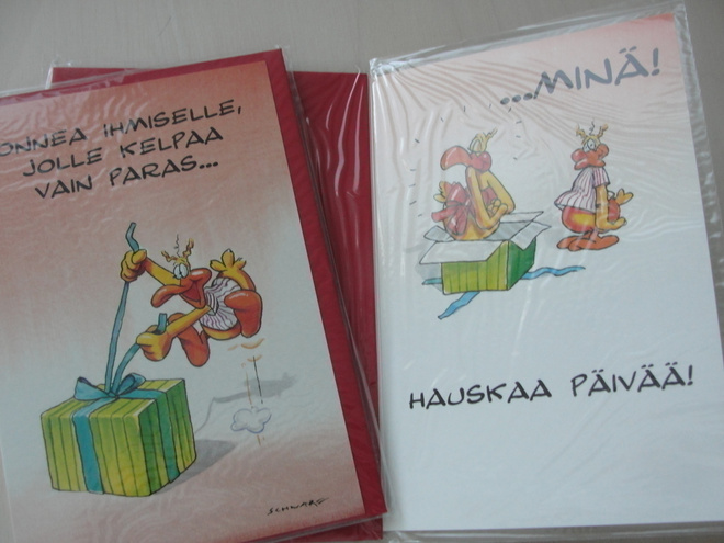 2-OSAINEN kortti - onnea ihmiselle jolle kelpaa vain paras