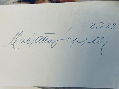 Marjatta Leppänen nimikirjoitus paperilla