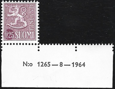 1963 M-63 Leijona 0,25 lila typ I pap xHa 1 ** LaPe 563 I x