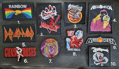 80's heavymetalband kangasmerkkejä