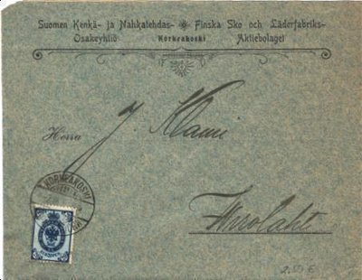 FIRMAK. KORKEAKOSKI SUOMEN KENKÄ-JA NAHKATEHDAS 20P SIIRTYMÄ