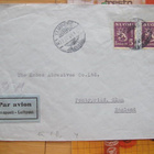 Malli 30 violetit merkit ilmaposti kuorella Englantiin 1946 - pikkukuva 1