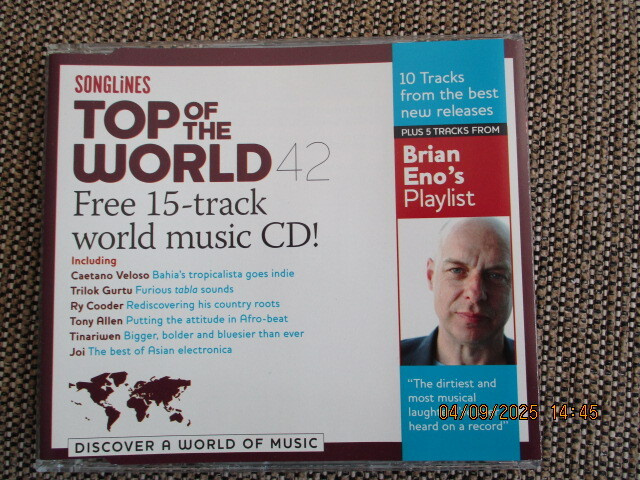 SONGLINES - TOP OF THE WORLD (CD) BRIAN ENO'S PLAYLIST