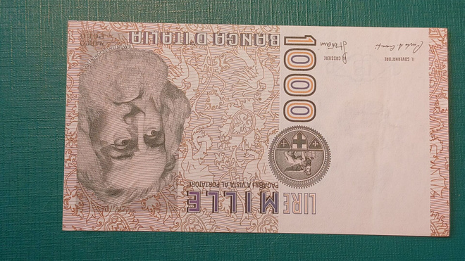 ITALIA    1000 Liiraa  pakkasileä . . katso .kuvaus.