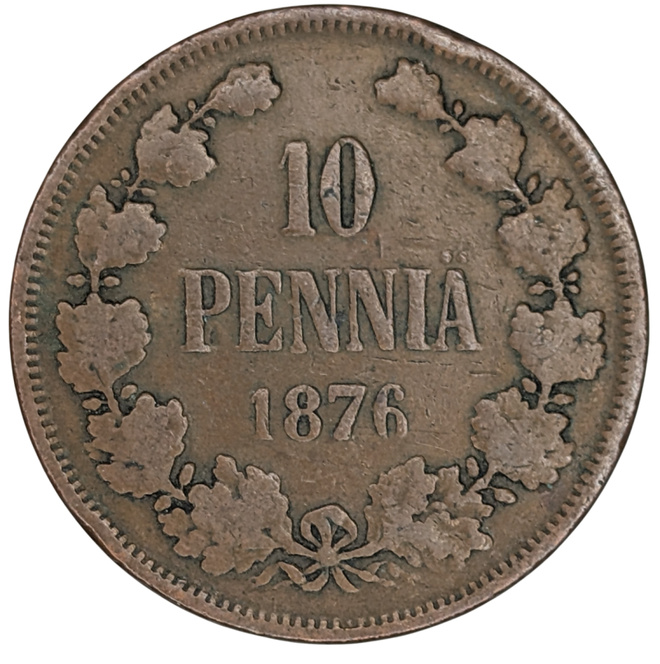 10 penniä 1876