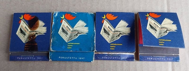 Uusi Suomi mainostikut 4 kpl