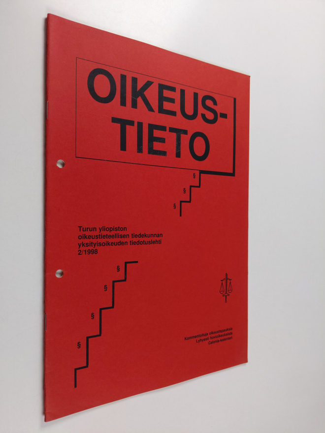 Oikeustieto 2/1998 : Turun yliopiston oikeustieteellisen ...