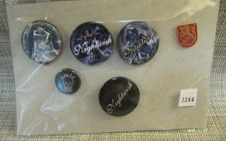 Rintamerkkejä 3 kpl Nightwish ,Once ja Punk.