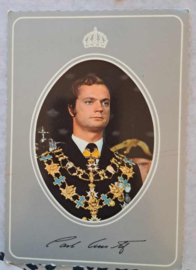 Kuningas Kaarle Kustaa, lähetetty Ruotsista 1985