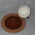 ARABIA KS ARCTICA KASTANJA KAHVIKUPPI JA TASSI - pikkukuva 3