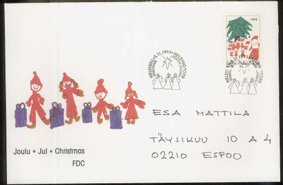 1993 JOULU kirjeellä (1.päivä)